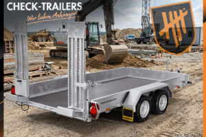 HS 353718 Humbaur | Tandemachser mit Stahl-Auffahrbohlen, Baumaschinentransporter, Stahl•