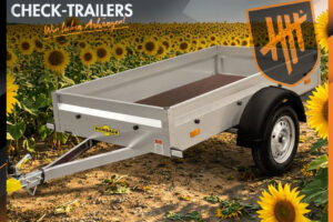 Steely Humbaur | 1-Achser,750kg/630kg Nutzlast, 205x109x35 cm, ideal für Garten und Baustelle•