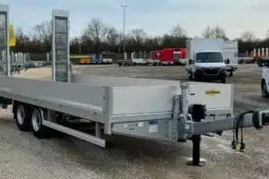 HBT 106224 BS Ladefläche abgeschrägt, 11,9 t Gesamtgewicht, Tandem Hochlader mit abklappbaren Rampen Humbaur•