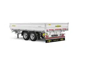 Humbaur Schwerlastanhänger HTK 105024, 11,9 t Gesamtgewicht, Tandem-Dreiseitenkipper 3S-Kipper, mit Rampenschacht•