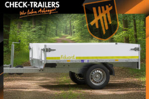 Eduard 256 x 150 cm, 1500 kg Allzwecktransporter, Einachser, Rampen,Stützfüße, 30 cm Bordwände•