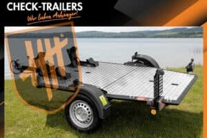 Lorries MT2, Motorradanhänger für 2 Motorräder, LED Beleuchtung, Half-Fold-System, 750kg/585kg Nutzlast,1Achser ungebremst, Alufelgen gegen Aufpreis✪