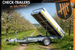 Rückwärtskipper 260 x 150 Eduard | mit 1350 kg, gebremster Einachser, Handpumpe,•