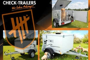TPV HT-EU0 & EU2/3 | Hundeanhänger, geschlossener Kastenanhänger, Einachser, leichter Anhänger, Anhänger für Hundetransport, für 2 oder 3 Hunde☻