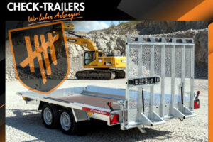 Builder-3 2615/2 S, 2700 kg Zweiachser, Temared/Martz Baumaschinentransporter, durchgehende Rampe•