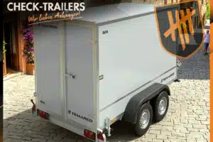 BOX 2512/2, 2000 kg, Innenhöhe 150 cm, Zweiachser, gebremst, Kofferanhänger